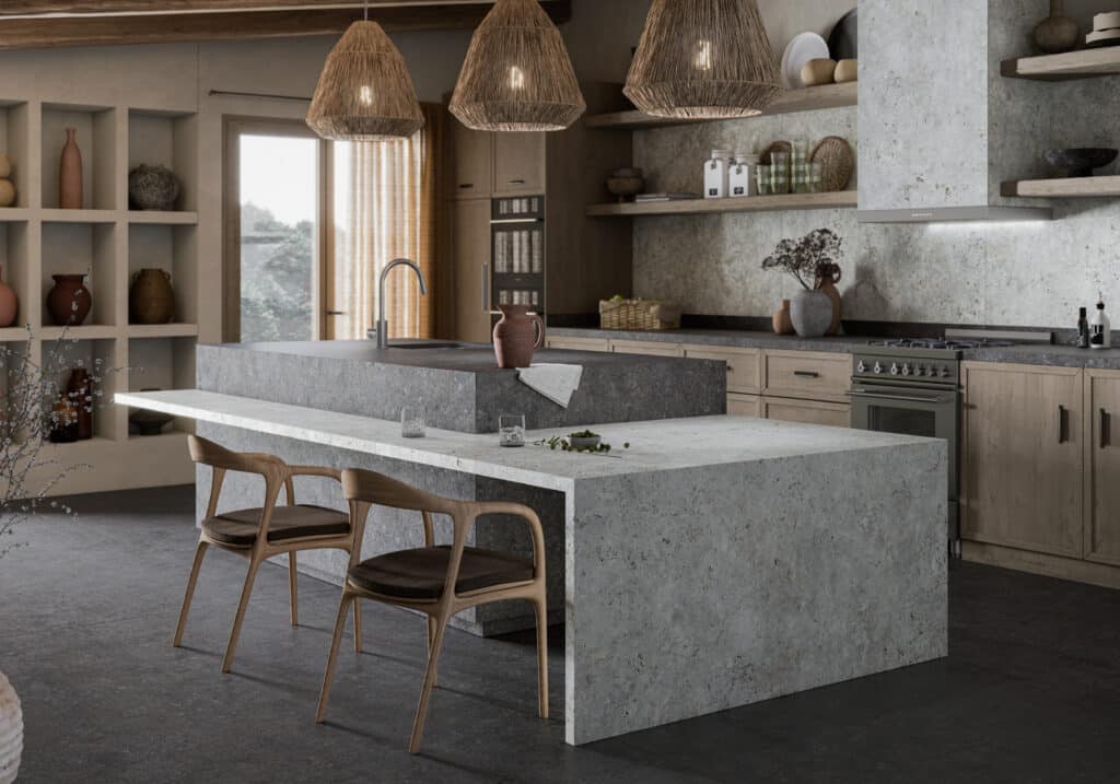 AMB03 Kitchen Dekton TK05 Sabbia and VK04 Grafite - Catemar Venezuela DEKTON