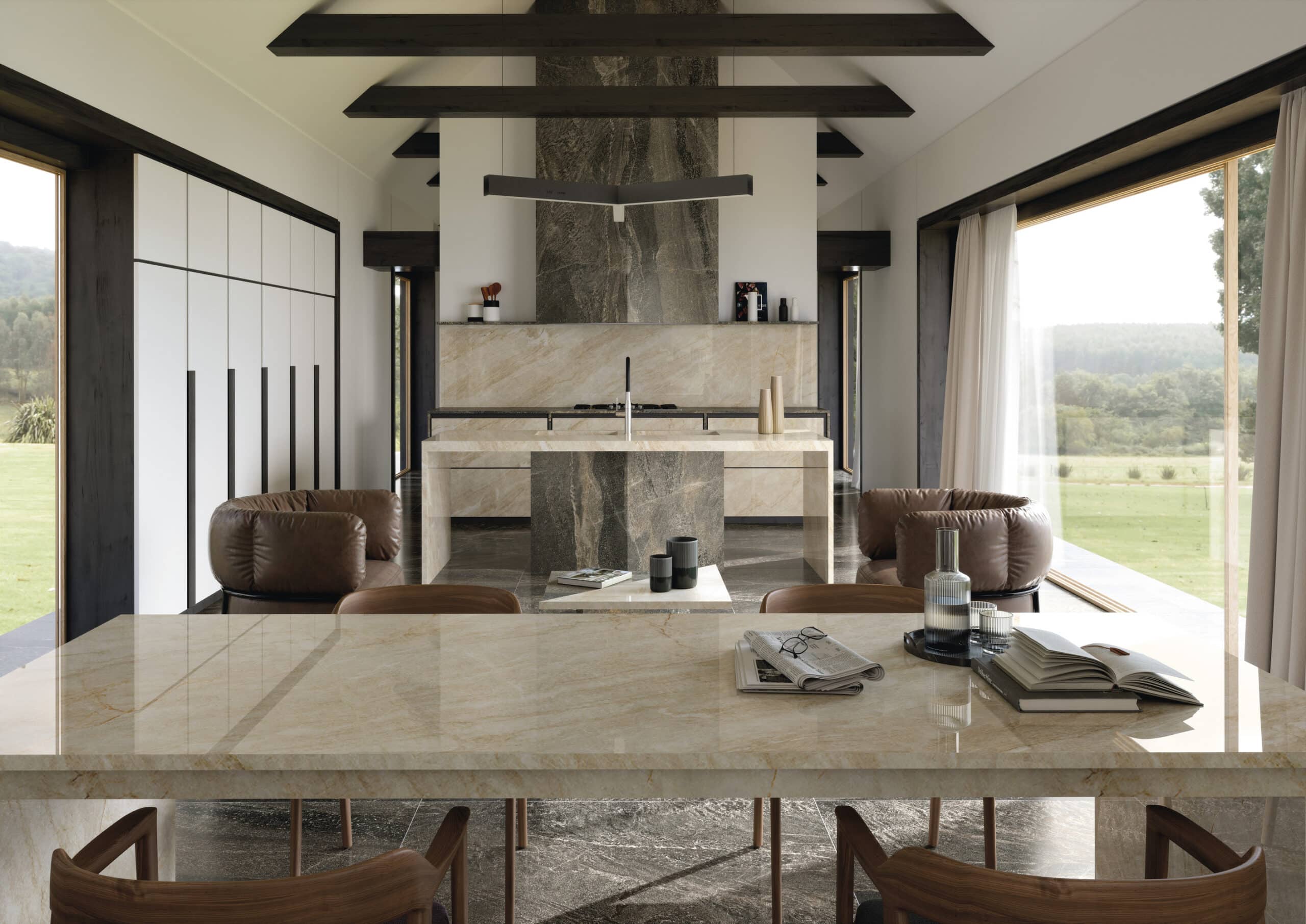 ss ss02 taj mahal jatoba brown amb38 kitchen scaled - Catemar Venezuela OUTLET, DEKTON, PIEDRA NATURAL, SILESTONE, TRAVERTINO