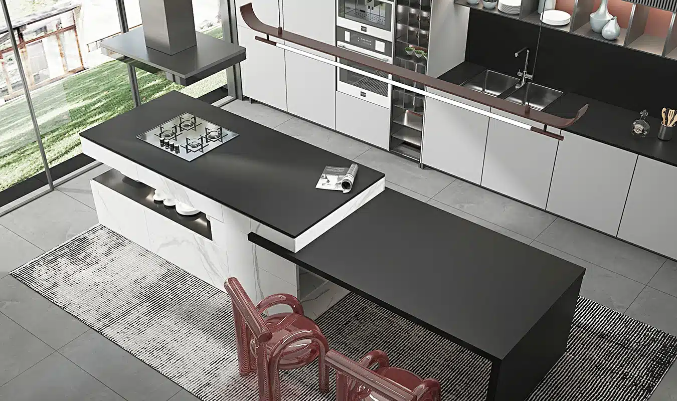 cocina aplicacion TERRACINA MEZZANOTTE - Catemar Venezuela SILESTONE, NUEVO PRODUCTO, OUTLET