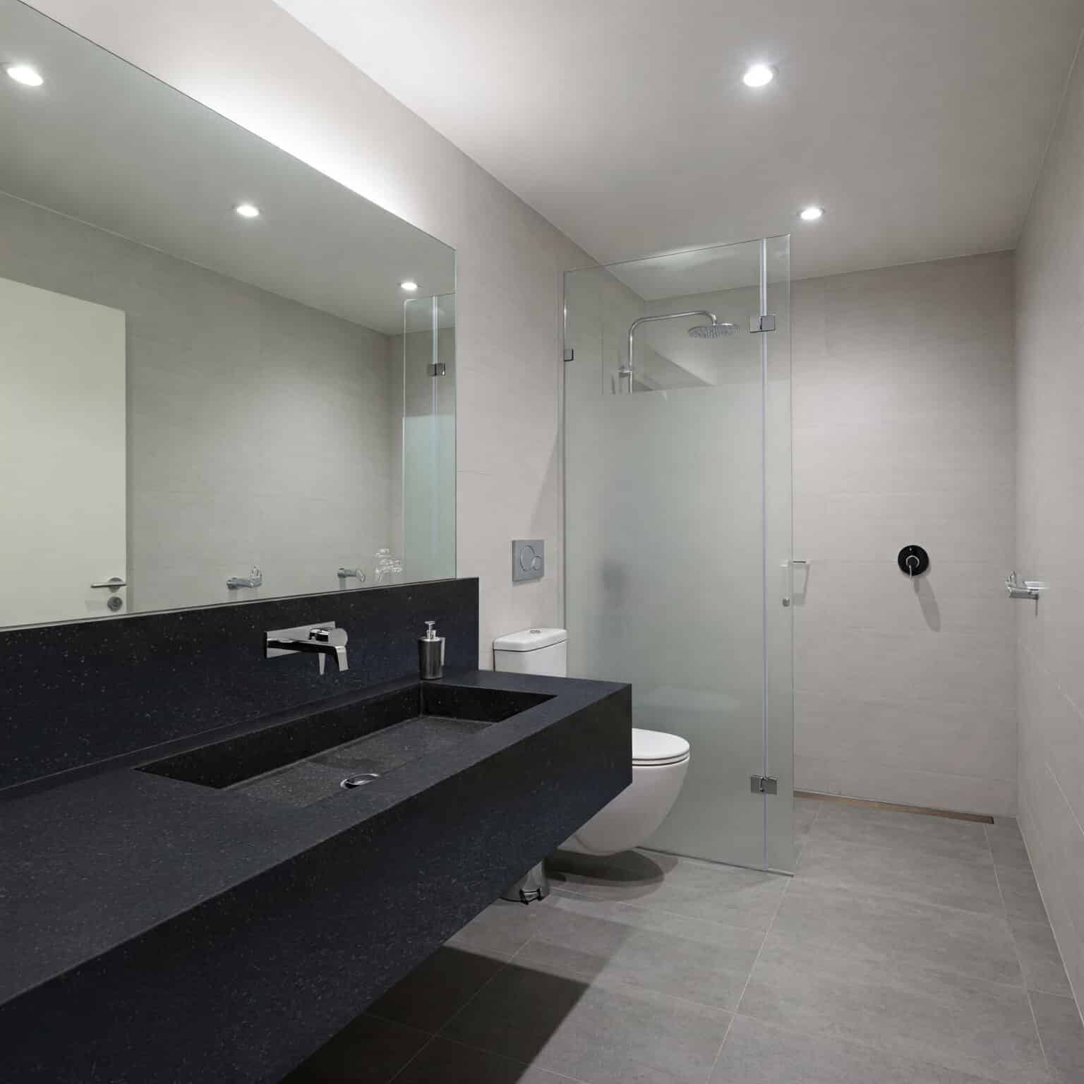 baño tope granito negro brasil