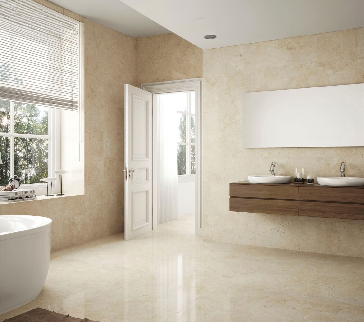 marmol crema galala baño